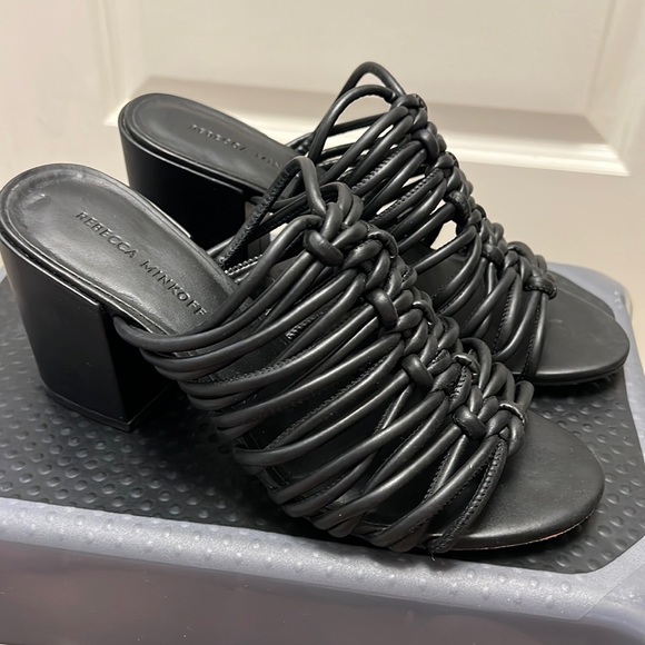 Rebecca Minkoff Black Sandals Size 8 - Picture 1 of 5